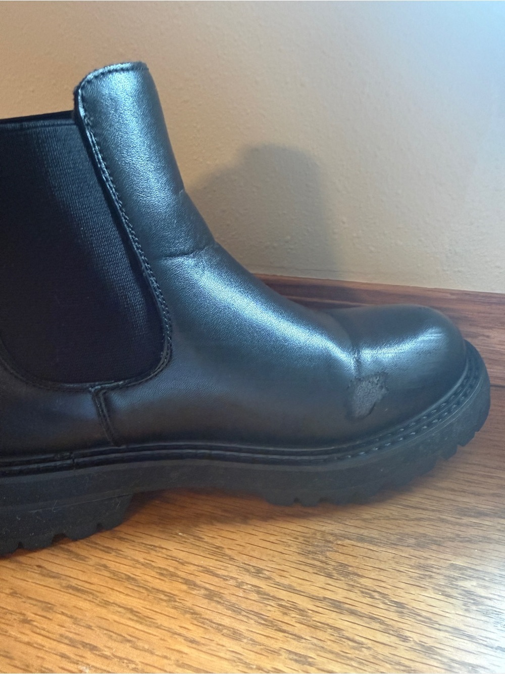Classic Black Chelsea Lug Ankle Boots - Picture 6 of 6